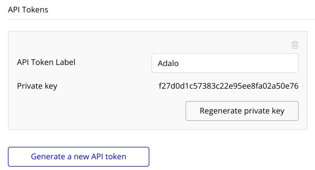 API token in Bubble.io